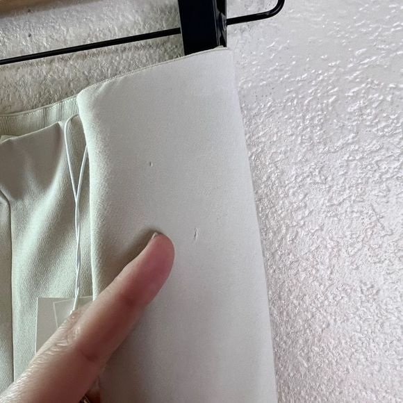 Vince Cropped Flared Trouser Pants Womens XL Cream Beige Flat Front Side Zip NWT - Picture 8 of 15